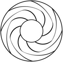 A spiral in black and white vector