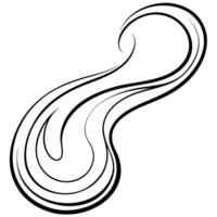 A stylized black and white drawing of a wave vector