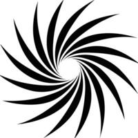 A black and white spiral design vector