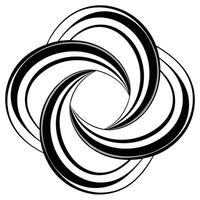 A black and white swirl design with a white background vector