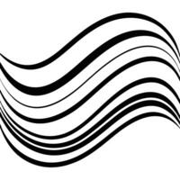 A black and white wave design vector