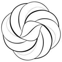 A black and white drawing of a spiral vector
