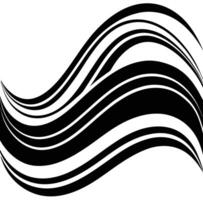 A black and white wave design vector