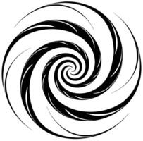 A black and white spiral design with a swirl in the center vector