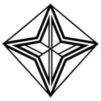 A black and white drawing of a star vector