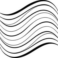 A black and white drawing of waves vector