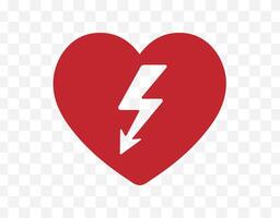 AED emergency defibrillator icon sign symbol. First aid Automated external defibrillator. AED illustarion. Isolated on white background. vector