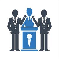 Lecturer or public speaker icon vector