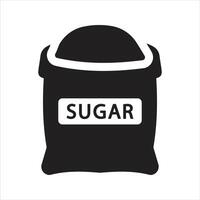 Sugar icon. Open sugar sack icon icon vector