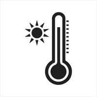 Thermometer icon. Heatwave icon, climate change, global warming icon vector