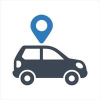 Vehicle tracking system. Location of a vehicle icon vector