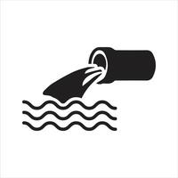 Wastewater icon. Sewage icon, Waste pipe icon vector