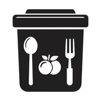 Lunchbox. Organizing food storage containers icon. Food container icon vector