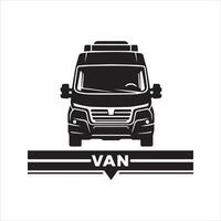 Van front view icon vector