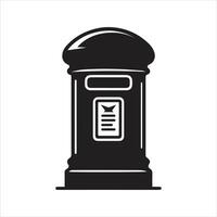 Mail box icon. Post box icon vector