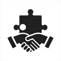 Puzzle icon. Puzzle support icon vector