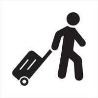 Tourist icon. person traveling icon vector