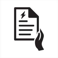 Electricity bill icon. Energy utility bill icon vector