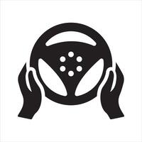 Steering wheel icon vector
