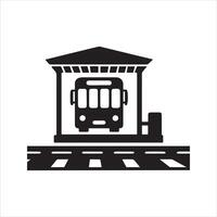 Bus stop icon. Bus terminal icon vector
