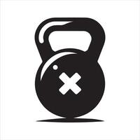 Kettlebell icon. and glyph vector