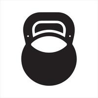 Kettlebell icon. and glyph vector