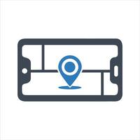 Car SAT NAV, GPS navigation icon vector