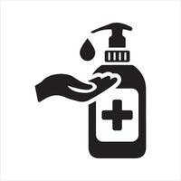 Hand sanitizer icon. Drop of sanitizer liquid icon vector