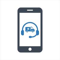 Emergency call icon. Ambulance icon vector
