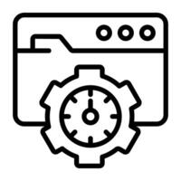 Modern design icon of web speed optimization vector