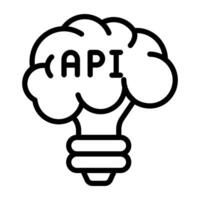 Trendy design icon of api vector