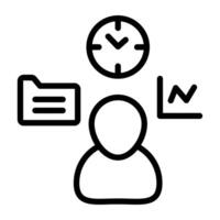 Editable design icon of meeting time vector