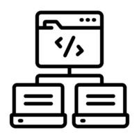 Trendy design of web coding vector
