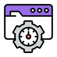 Modern design icon of web speed optimization vector