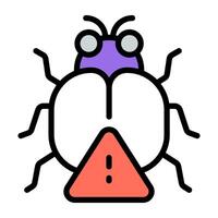 A premium download icon of bug error vector