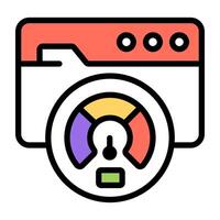 Modern design icon of web speed optimization vector