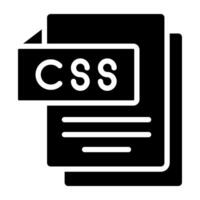 Editable design icon of css file vector