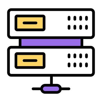 An icon design of server rack vector