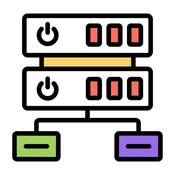 An icon design of server rack vector