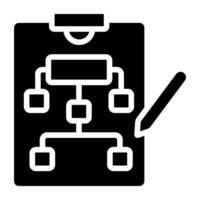Conceptual solid design icon of hierarchy vector