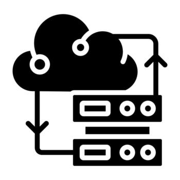 A unique design icon of cloud server vector