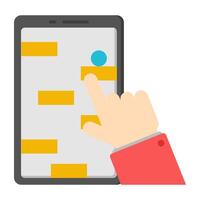 A flat design, icon of play mobile game vector