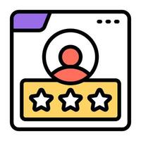 A isometric design icon of web profile vector