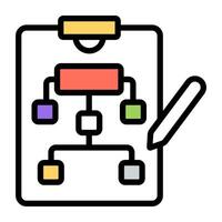 Conceptual flat design icon of hierarchy vector