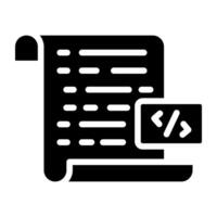 Editable design icon of coding file vector