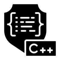 Trendy design icon of secure coding vector