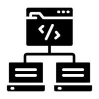 Trendy design of web coding vector