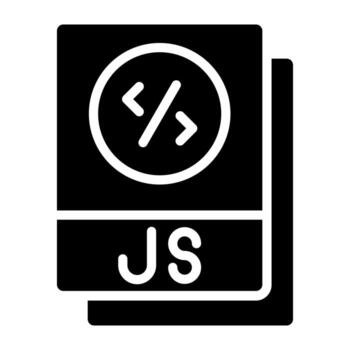 Editable design icon of js file vector