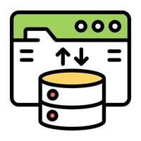 An icon design of data Transfer vector