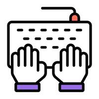 Editable design icon of typing vector